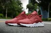 nike air huarache cuir chaussures basket hommes leather red